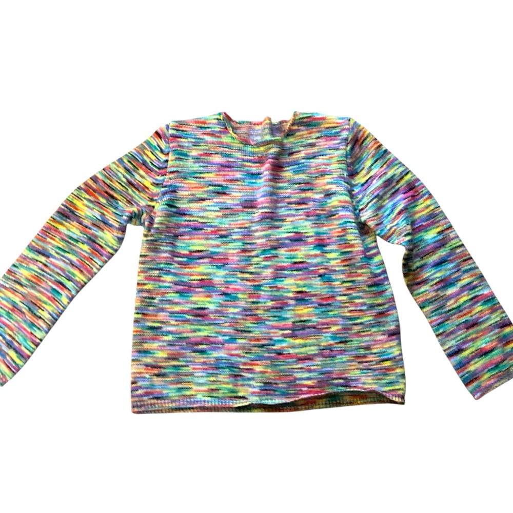 Knit Rainbow Sweater! So cute! Size XL